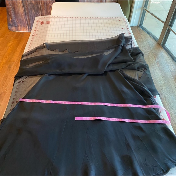 Neiman Marcus vintage black a line full cocktail skirt flowy - Picture 8 of 16